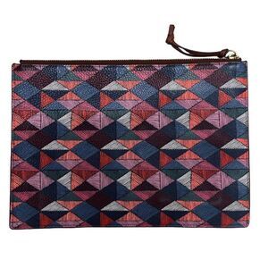 Fossil Clutch Bag Multicolor Leather 11 by 7.5 inches